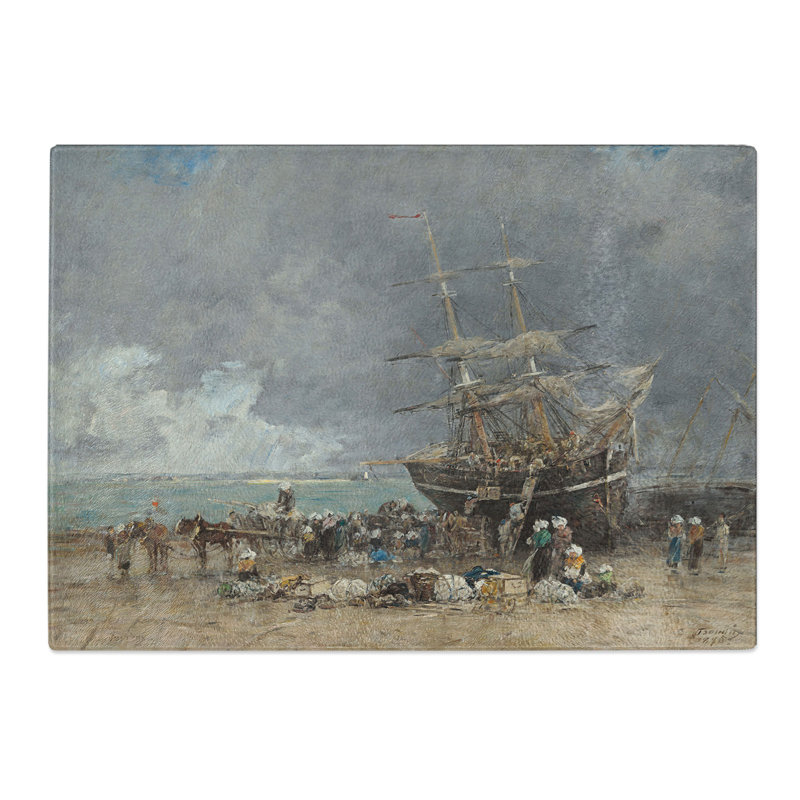 Return of the Terre-Neuvier by Eugene Boudin Chopping Board, 0.4cm H x 28.5cm W x 39cm L