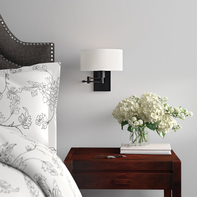 Moses Swing Arm Sconce, Matte Black