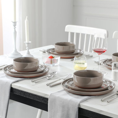 12 Pieces Stoneware Dinnerware Set for 4