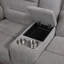 Causeuse inclinable en chenille gris