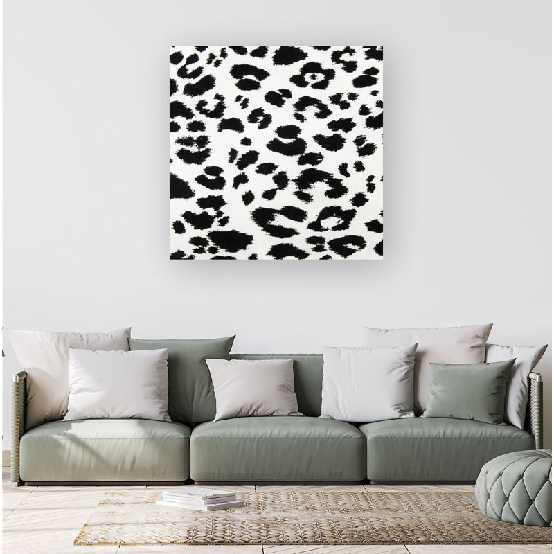 Black Leopard - Wrapped Canvas Print, 16cm H x 16cm W x 3.8cm D