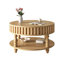Table basse ronde moderne noire avec rangement caché - Table de salon Mid-Century-1223503499