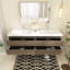 Meuble-lavabo sur pied simple avec surface solide-930536776