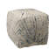 Kathleen Wool Upholstered Ottoman, Ivory