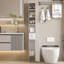 Slim Tall Bathroom Cabinet With Adjustable Shelves, Storage Cabinet With Toilet Paper Scroll And Small Drawer-1472880679