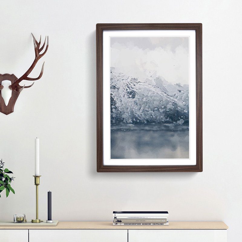 Splash in Abstract - Framed Print, Walnut Framed, 48cm H x 36cm W x 2cm D