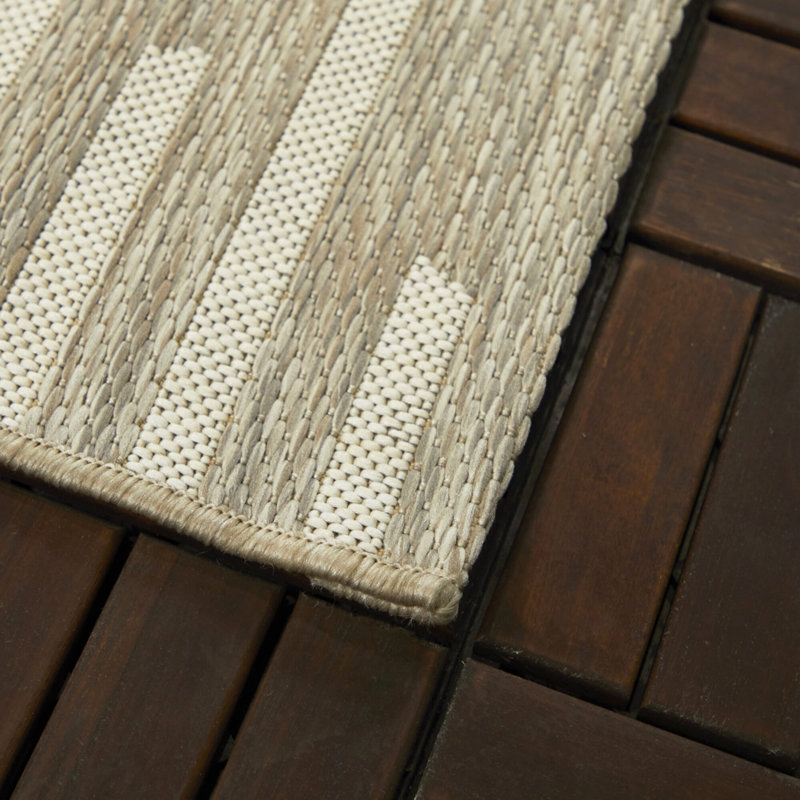 Tapis intérieur / extérieur brun clair Warrick, Rectangle 7 pi 10 po x 10 pi