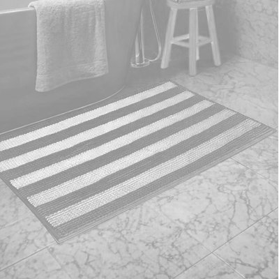 Tapis pour salle de bain 30 po x 20 po gris anthracite
