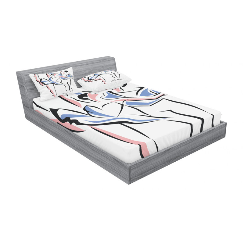 Microfiber Sheet Set, Queen Sheet Set with Fitted Sheet