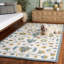 Tapis oriental en laine / coton touffeté à la main Metro en vert / ivoire / bleu-521764