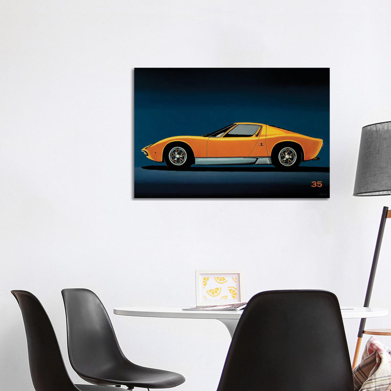 Lamborghini Miura 1966 by Paul Meijering - Wrapped Canvas Gallery-Wrapped Canvas Giclée, 101.6 cm H x 66.04 cm W x 3.175 cm D