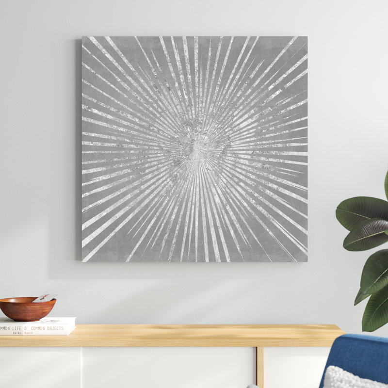 Silver Sunburst I, H 36 po x l 36 po
