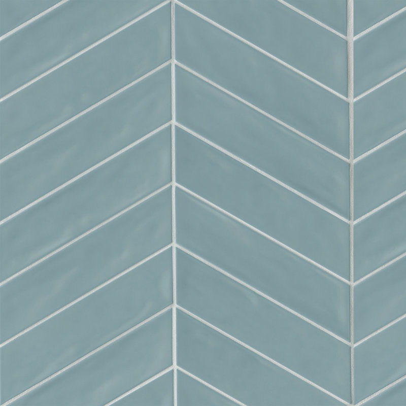 Sorrento 3" x 10" Beveled Ceramic Tile, Cleleste