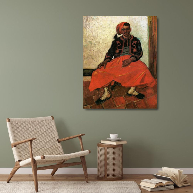 Alcott Hill®, Van Gogh, Vincent, art sur toile tendue sous le titre: Zouave assis, H 34 po x l 28 po