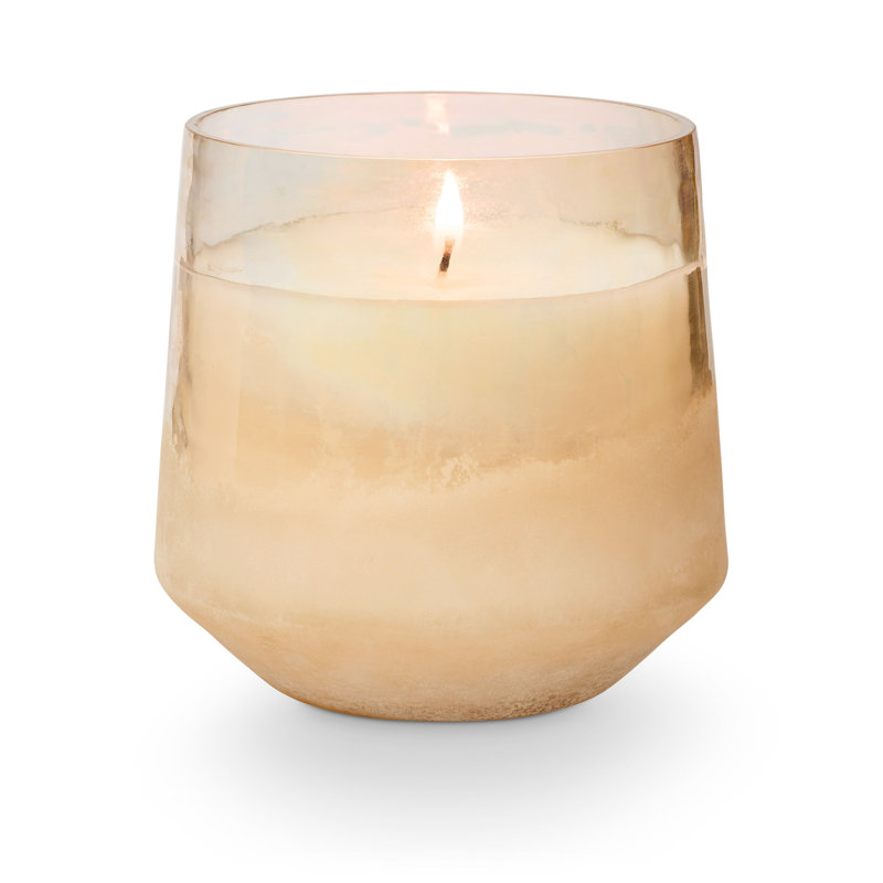 Green Soy Scented Candle in Baltic Glass Vessel