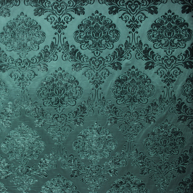Tonal Damask Chenille | Casino Fabric, Cerulean