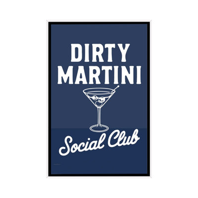 Mod Dirty Martini Social Club 1 Piece Wall Art on Canvas