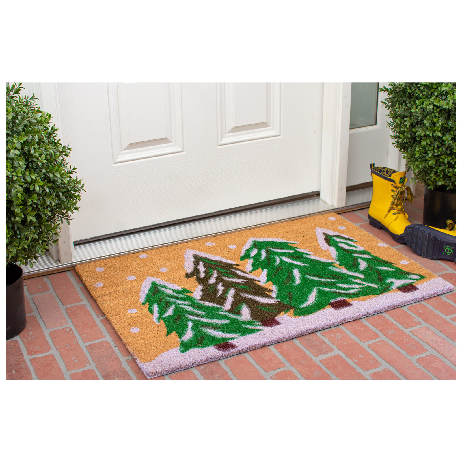 Apex Non-Slip Christmas Outdoor Doormat, 2' x 4'