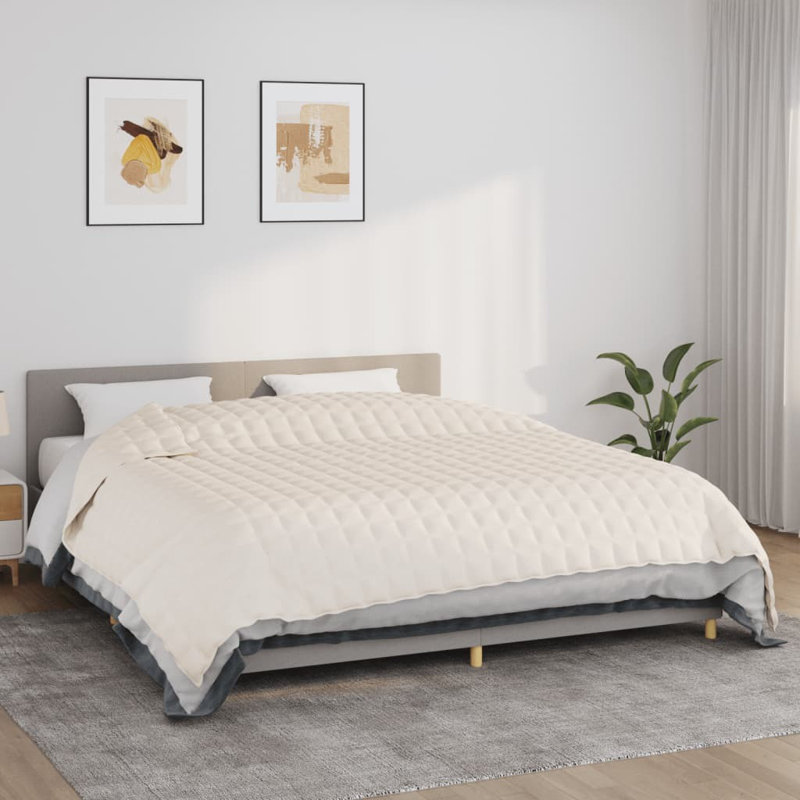 Scouley Weighted Throw Blanket, W235 x L290cm, Cream