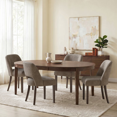 Chaise rembourrée en chenille moderne avec pieds en bois massif, chaise d'appoint Mid-Century pour cuisine et salle à manger