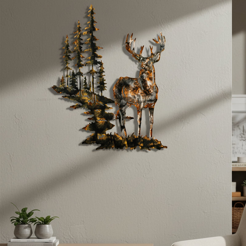 Handmade Metal Deer Wall Decor