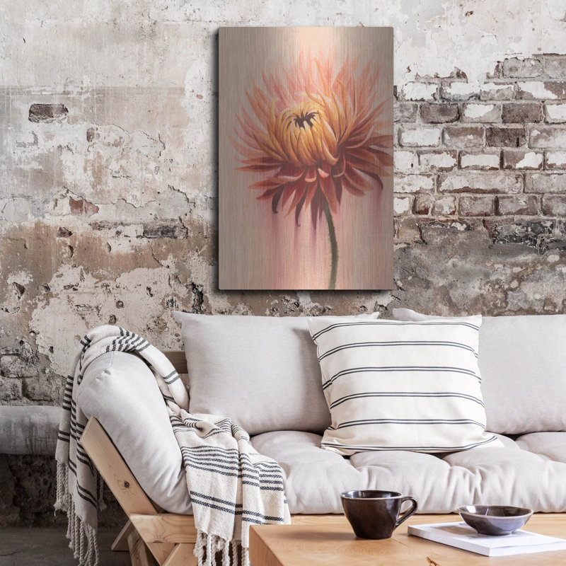  «Sun-Drenched Mums 2» par Grace Popp, art mural en métal, 24 po x 36 po, H 36 po x l 24 po