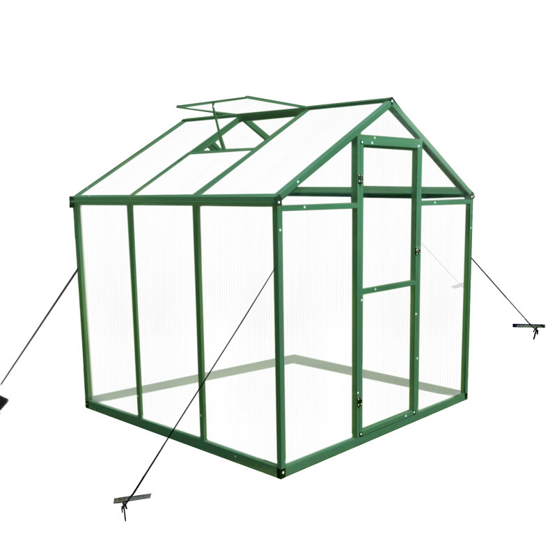 Newly Marketed Gain Height Windproofaluminum Greenhouse Polycarbonate Greenhouse Raised Base And Anchor Aluminum Heavy Duty Walk-In Greenhouses For Outdoor Backyard In All Season