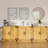 Sideboard Buffet Cabinet, 31.5in Small Farmhouse Kitchen Cupboard Coffee Bar Storage Cabinet with Adjustable Shelves for Living Dining Room Entryway