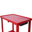 Station de travail de démontage de transmission Capacité de 1/2 tonneau Table de drainage inclinable Tiroir verrouillable Bassin de drainage amovible pleine largeur Tablette inférieure pleine largeur Quatre roulettes de 4 pouces