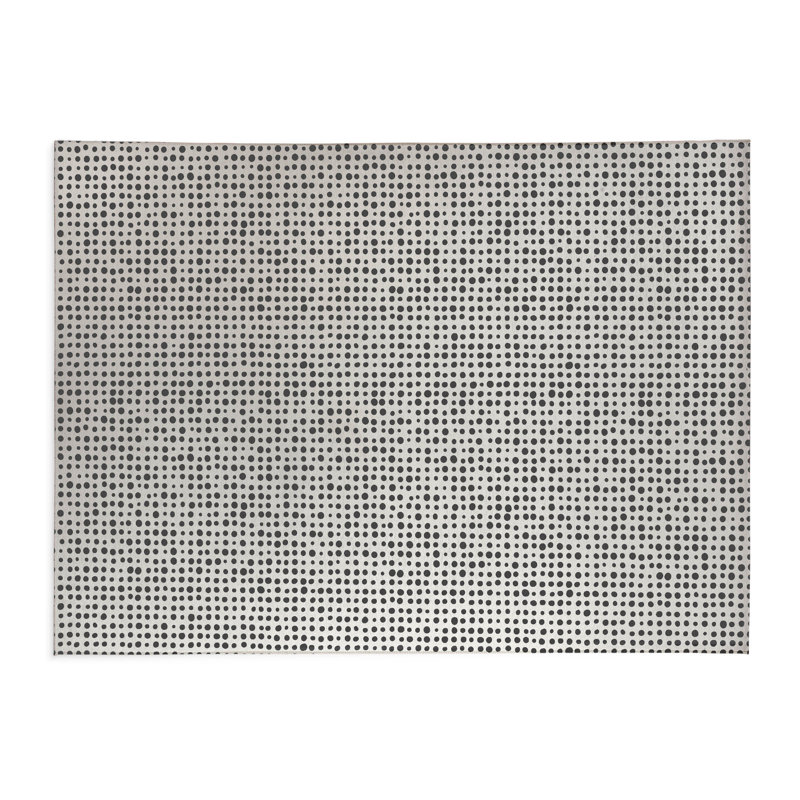 Assorted Dots Activity Mat, Ivory/Charcoal, Rectangle 2' x 3'