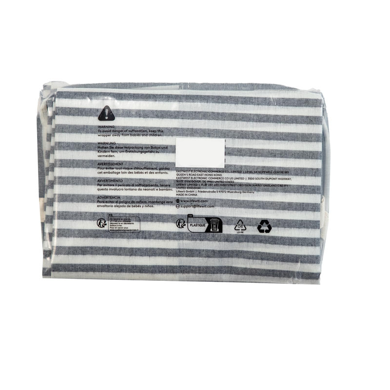 Panier à linge en toile avec poignées, Gris