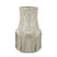 Decorative Ceramic Vase with Textured Ridged Design - 7" x 7" x 11.5" - Gold
