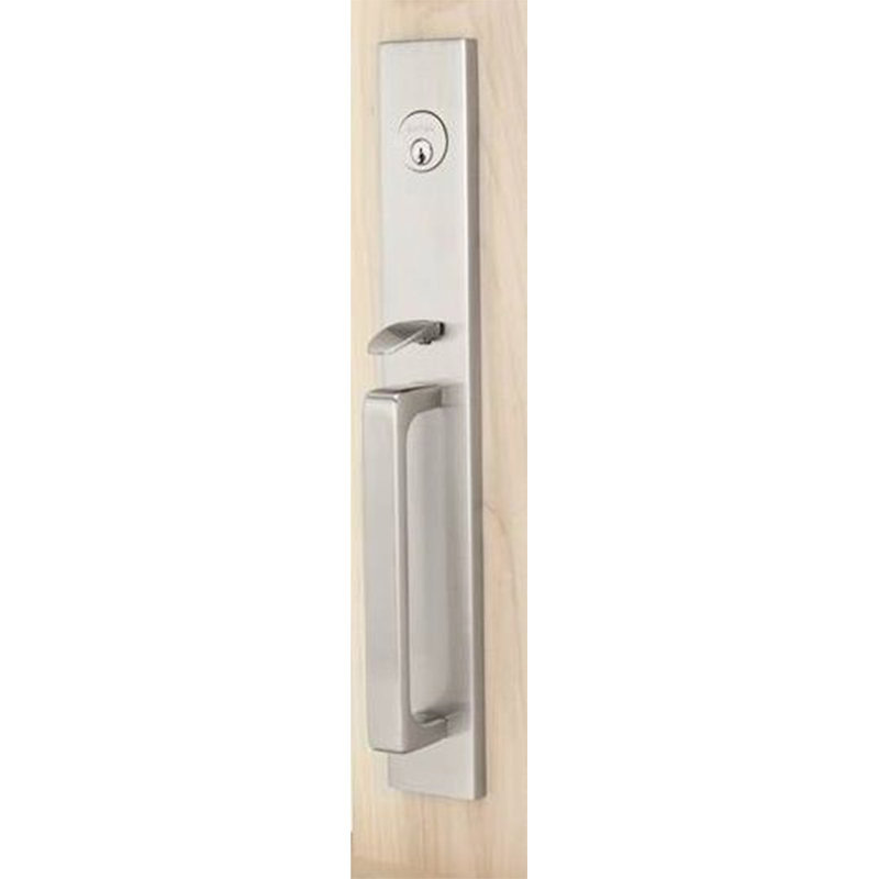 Entretoise tubulaire double cylindre Emtek, Bouton carré, Nickel satiné, Réversible