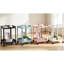 Ensemble de 4 tables de chevet avec roulettes, table de chevet en plastique à 2 niveaux avec tablettes de rangement et table de chevet mobile pour la chambre à coucher (ensemble de 4)-132147686