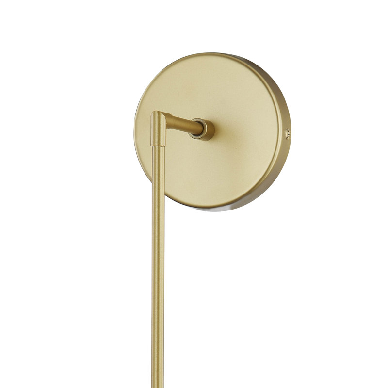 Leigh Gold Metal Plug-in Portable Wall Sconce