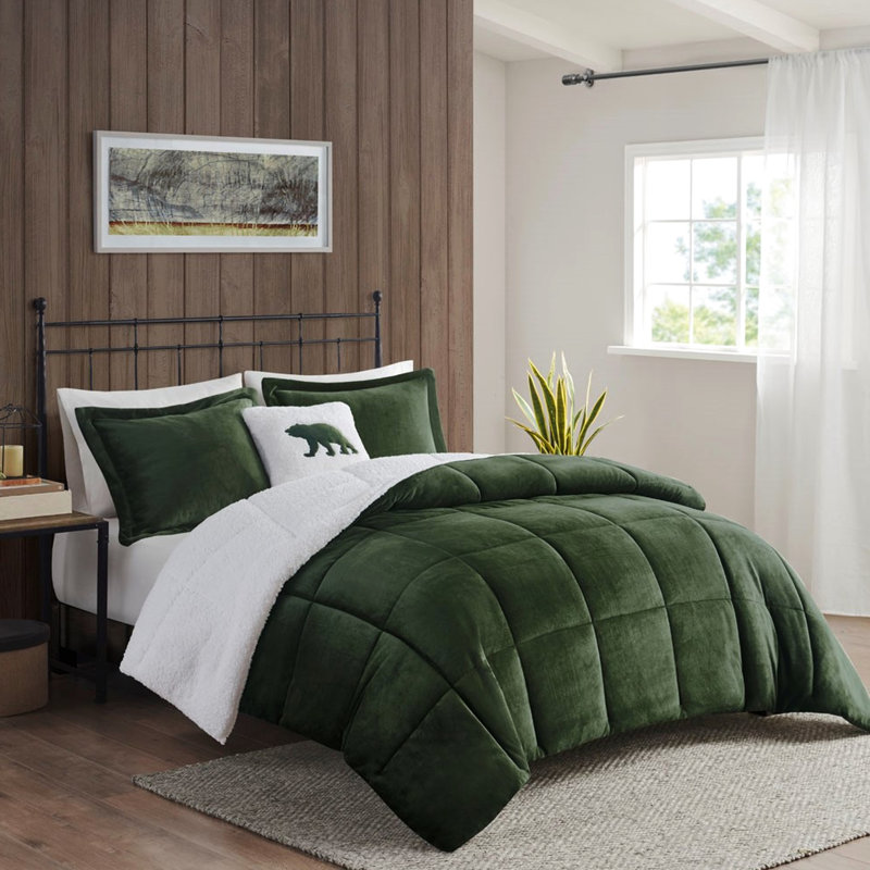 Très grand édredon très grand - rembourré, l 102 po x L 86 po, lavable à la machine, 2 taies décoratives et 1 coussin décoratif inclus