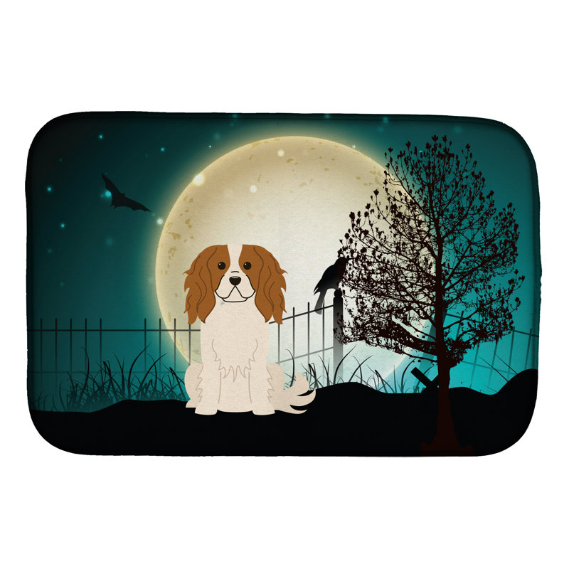 Tapis de séchage cavalier épagneul halloween halloween
