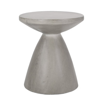 18-Inch Lightweight Concrete Hourglass Side Table