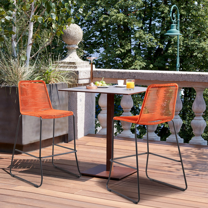 Tabouret de bar ou de table empilable Blomquist, Tabouret de bar (assise de 30 po de hauteur), Orange