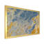Vagues de marbre brunes et bleues - Peinture sur toile-67231714-67231717