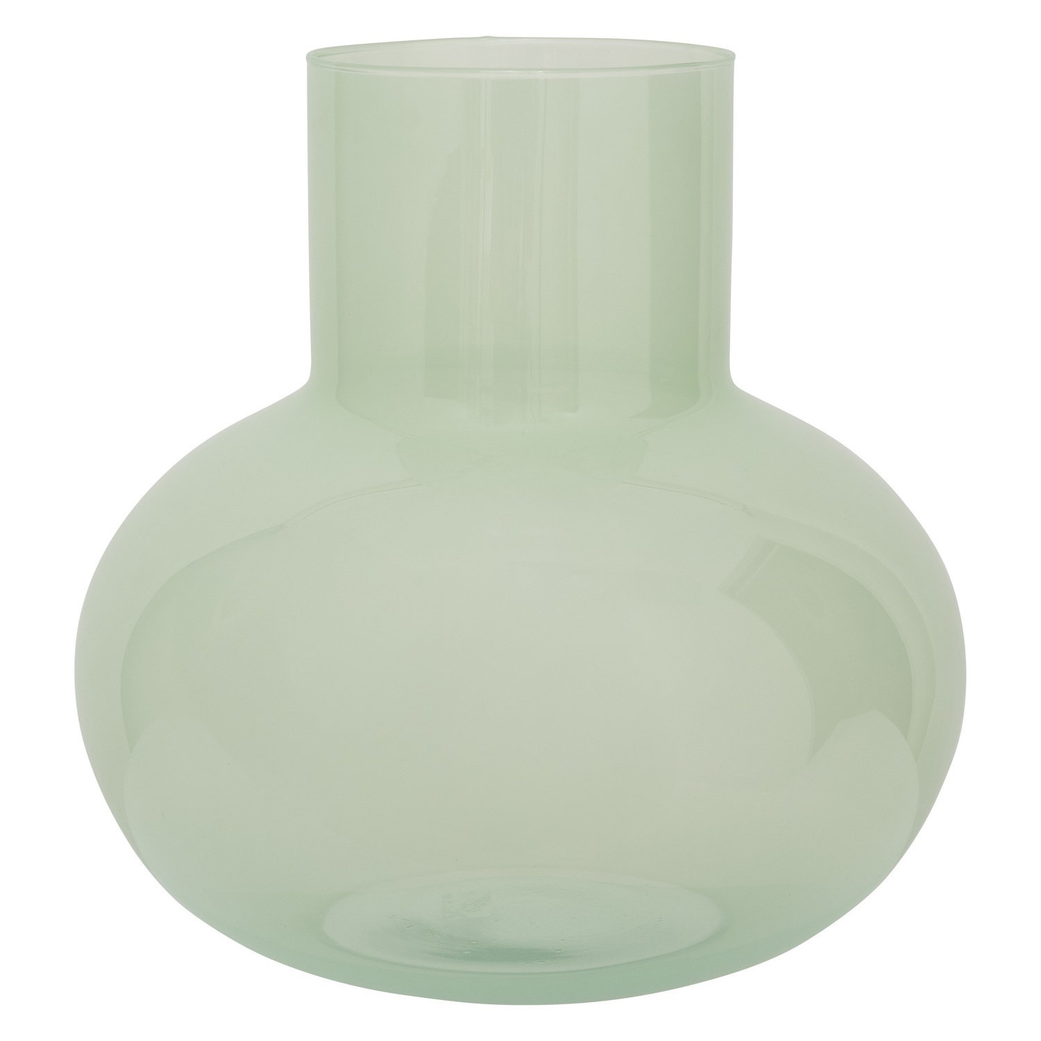 Travon Glass Table Vase, 11.18" H x 11.02" W x 11.02" D, Light Green
