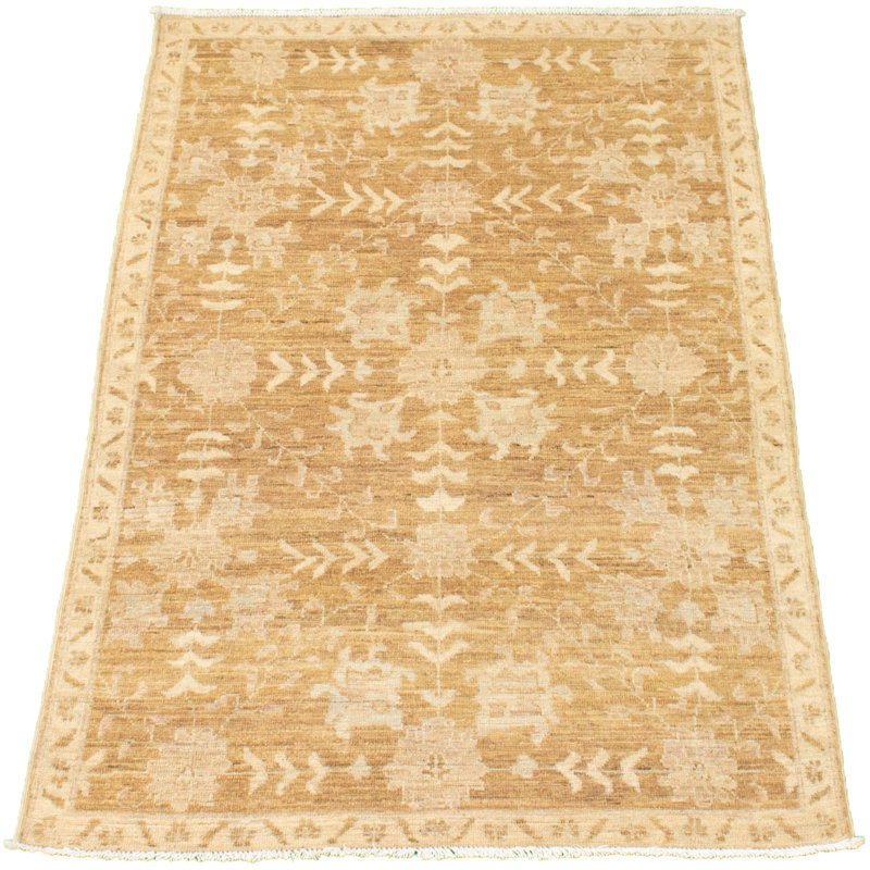 Tapis unique en laine noué à la main de style Oushak brun de 18 pi x 6 pi 1 po nouvel âge