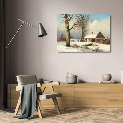 «Getting Firewood» par Anders Andersen-Lundby - Toile tendue avec châssis