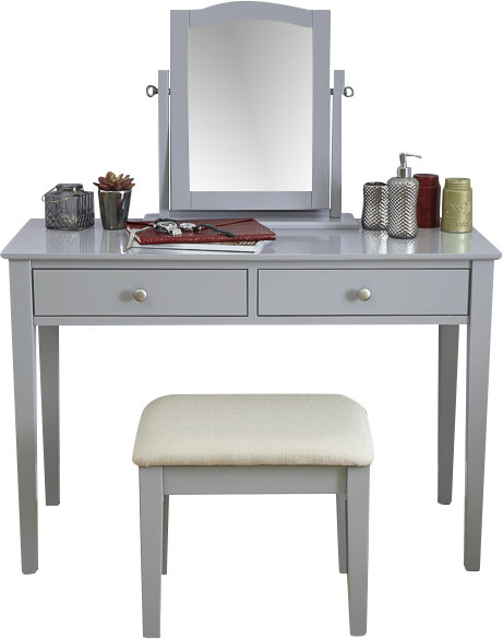 Arundel Dressing Table with Mirror, Grey