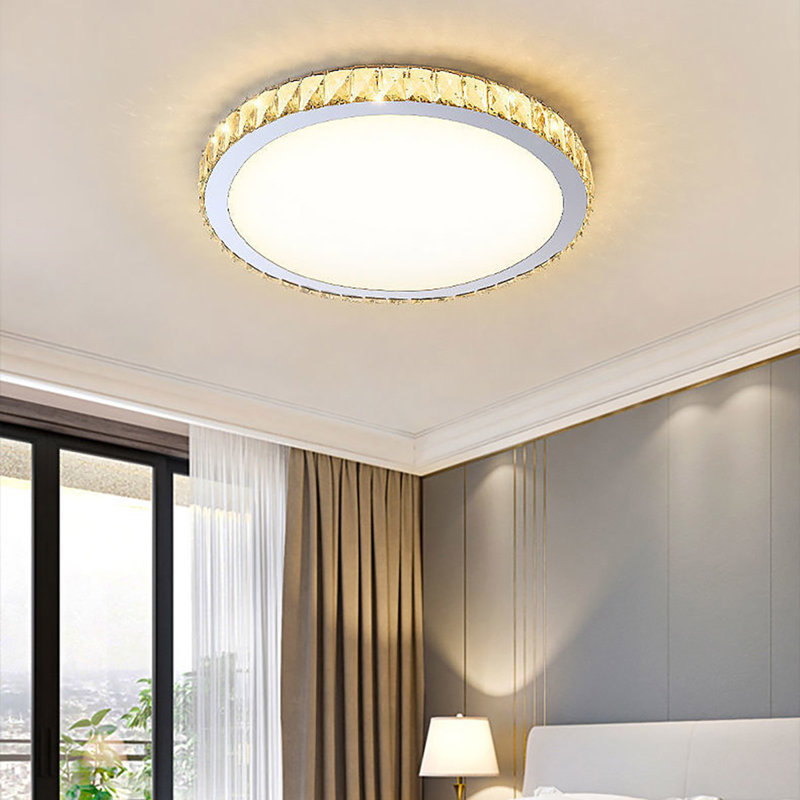 Penner Crystal LED Flush Mount, 9cm H x 40cm W x 40cm D