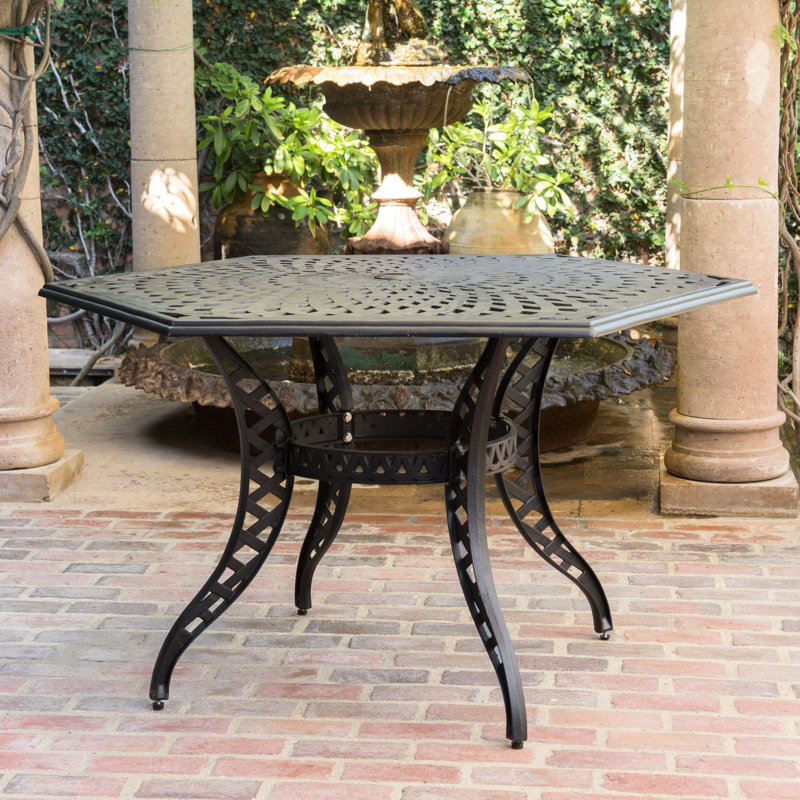 Table d'extérieur en aluminium noir Ii Mesh Archi