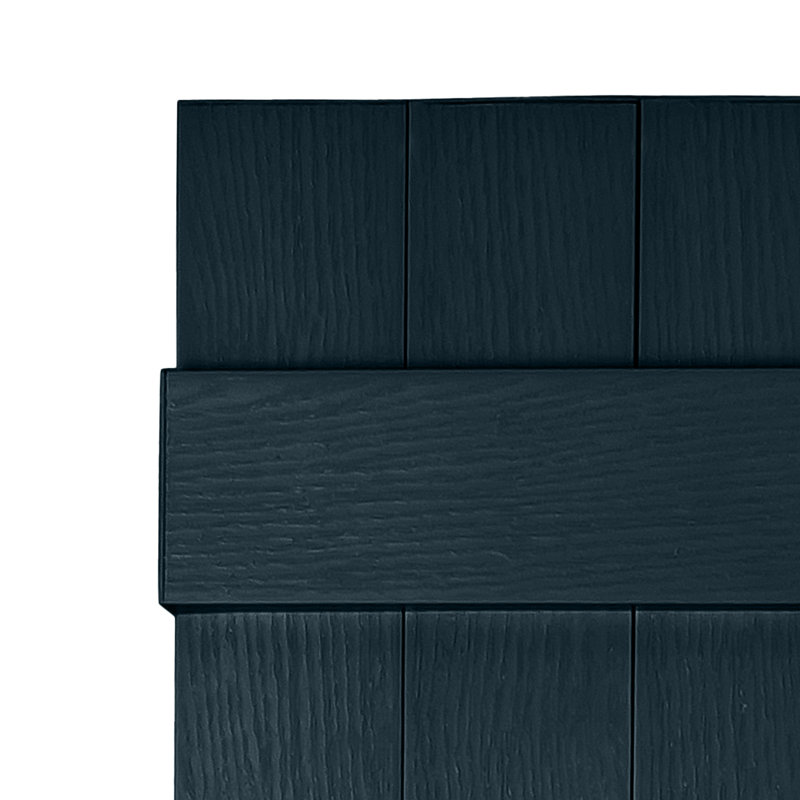 Persiennes personnalisées fermées à 3 planches, Bleu Bedford, 75"