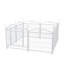 Foldable Metal Dog Play Pen with Door (Set of 8)-646128561