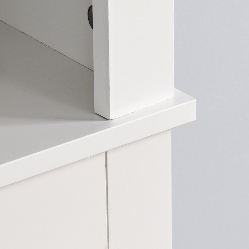 Armoire de salle de bain blanche - élégante, tablette réglable, 23,47 x 7,51 x 67,29 pouces