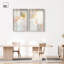 Pastel Embers Duo Shadowbox Print Abstract Wall Decor Set by Art Remedy, Blonde Frame, 30 x 45-109790034-109790041